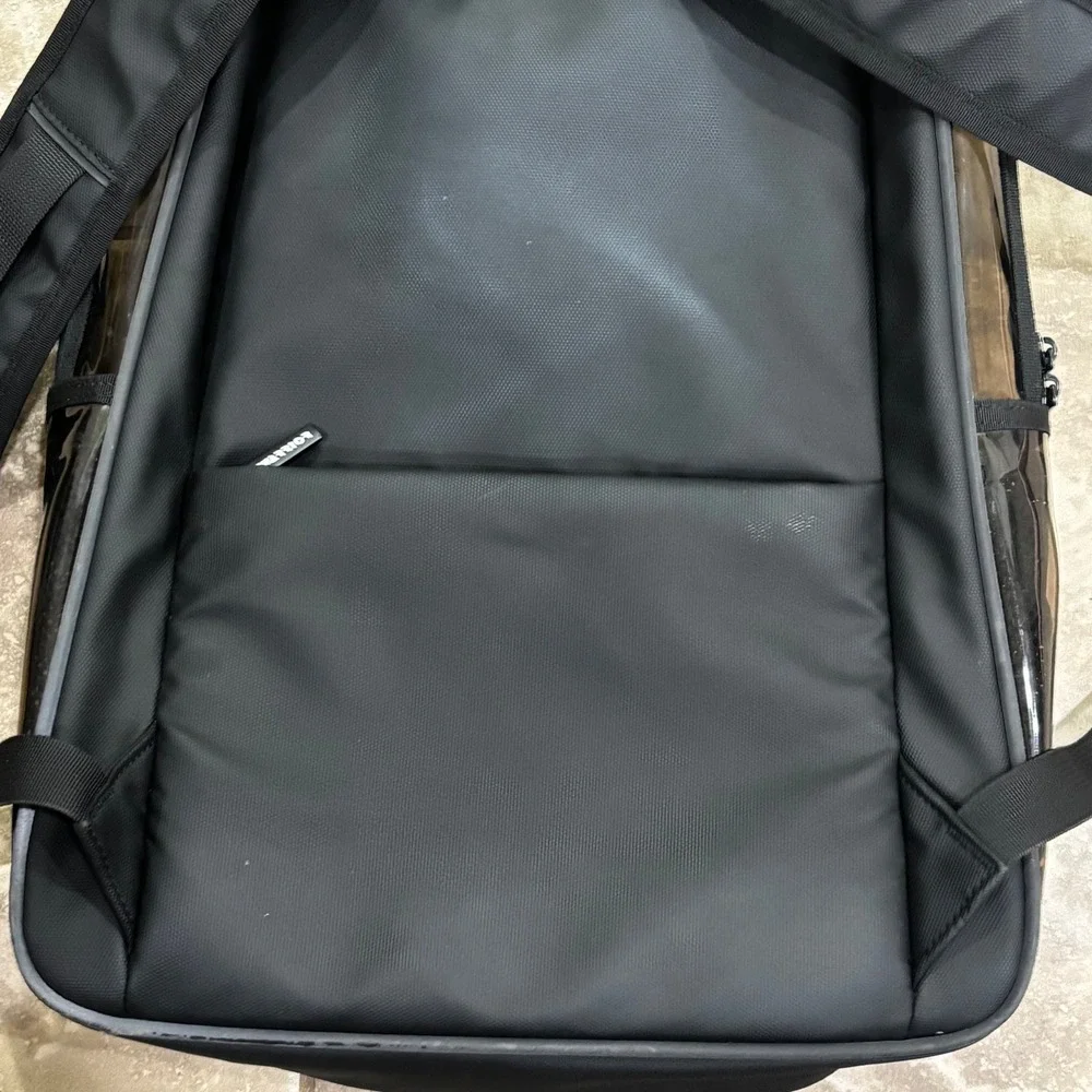 Himz Warrior Transparent Black PVC Backpack Men Stadium Approved Bag